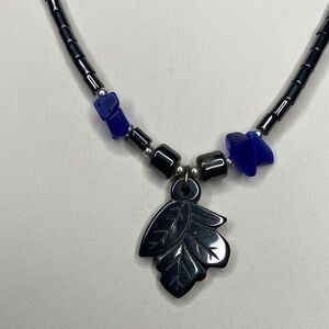 5 for $15 Hematite Blue Lapis chip Beaded Necklace